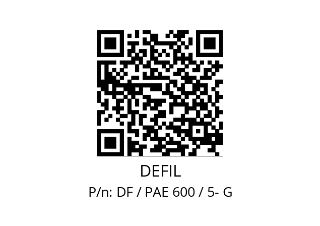   DEFIL DF / PAE 600 / 5- G