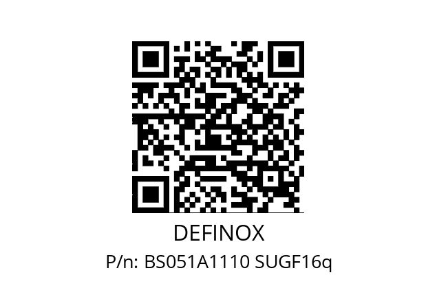   DEFINOX BS051A1110 SUGF16q