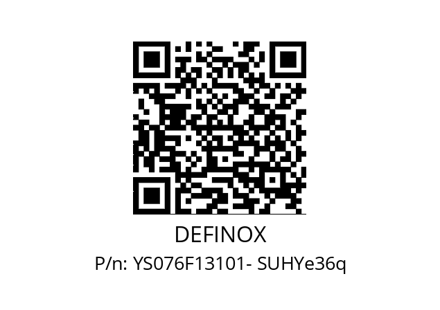   DEFINOX YS076F13101- SUHYe36q