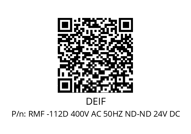   DEIF RMF -112D 400V AC 50HZ ND-ND 24V DC