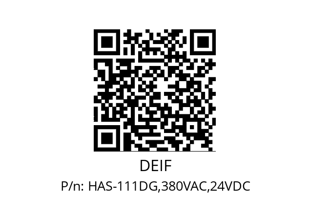   DEIF HAS-111DG,380VAC,24VDC