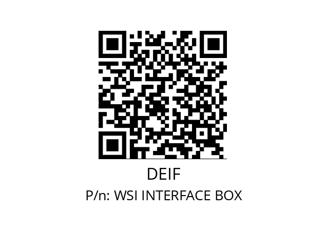   DEIF WSI INTERFACE BOX