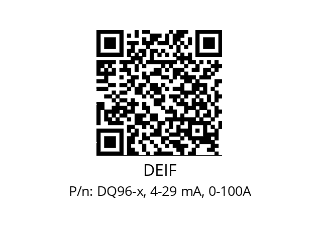   DEIF DQ96-x, 4-29 mA, 0-100A