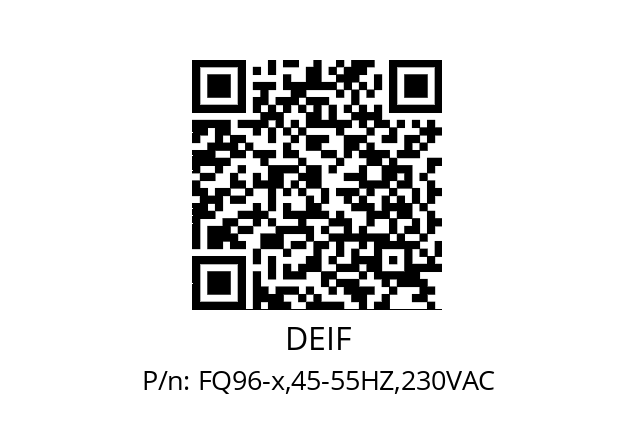   DEIF FQ96-x,45-55HZ,230VAC