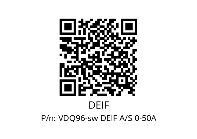   DEIF VDQ96-sw DEIF A/S 0-50A