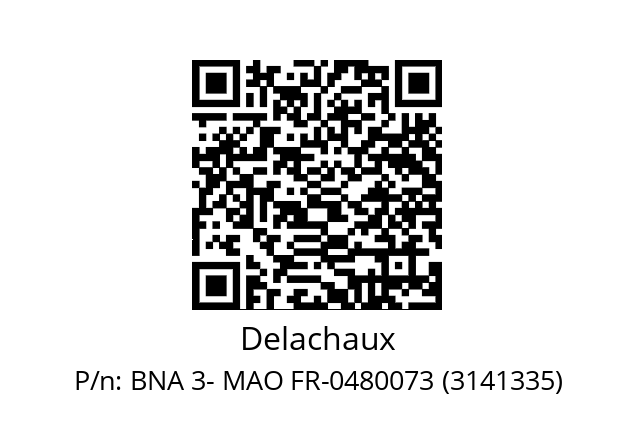   Delachaux BNA 3- MAO FR-0480073 (3141335)