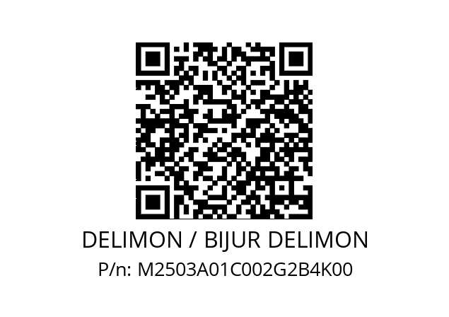   DELIMON / BIJUR DELIMON M2503A01C002G2B4K00