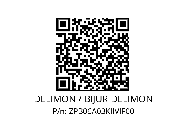   DELIMON / BIJUR DELIMON ZPB06A03KIIVIF00