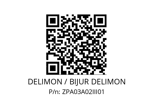   DELIMON / BIJUR DELIMON ZPA03A02III01