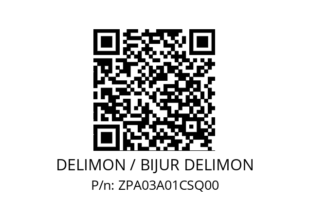   DELIMON / BIJUR DELIMON ZPA03A01CSQ00