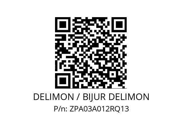   DELIMON / BIJUR DELIMON ZPA03A012RQ13