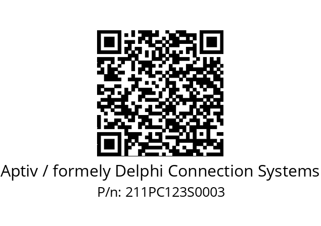   Aptiv / formely Delphi Connection Systems 211PC123S0003