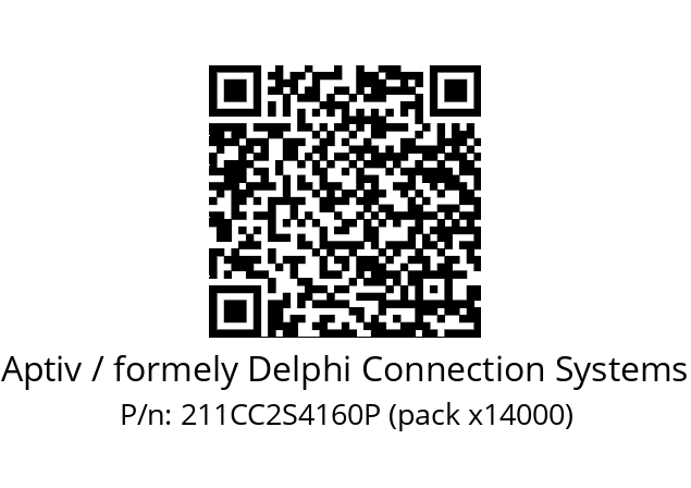   Aptiv / formely Delphi Connection Systems 211CC2S4160P (pack x14000)