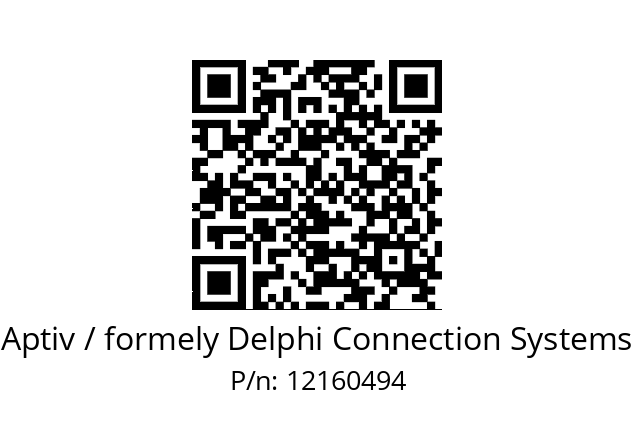   Aptiv / formely Delphi Connection Systems 12160494