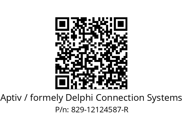   Aptiv / formely Delphi Connection Systems 829-12124587-R