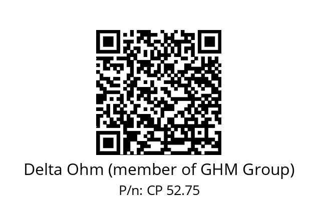   Delta Ohm (member of GHM Group) CP 52.75