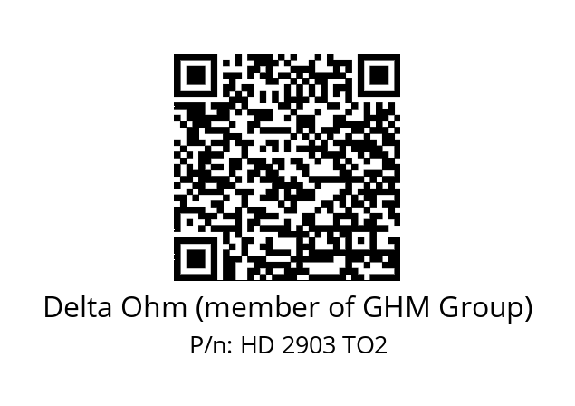   Delta Ohm (member of GHM Group) HD 2903 TO2