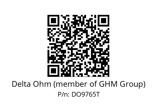   Delta Ohm (member of GHM Group) DO9765T