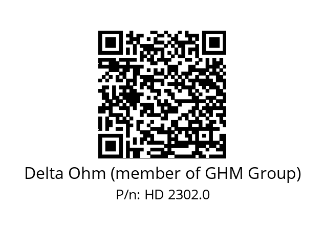   Delta Ohm (member of GHM Group) HD 2302.0