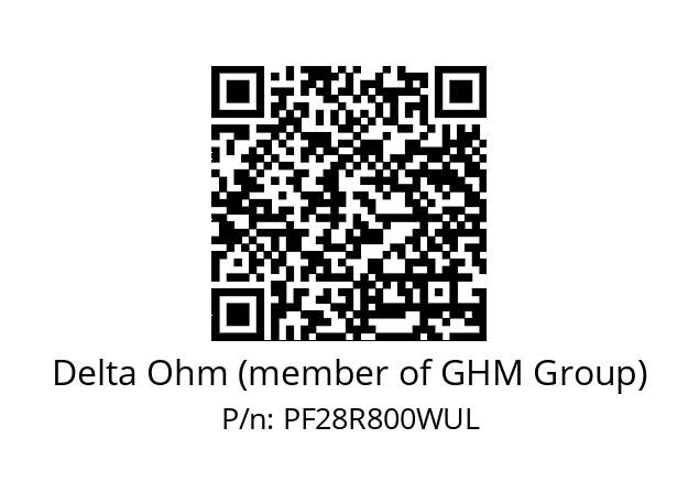   Delta Ohm (member of GHM Group) PF28R800WUL