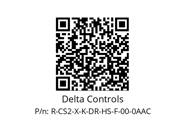   Delta Controls R-CS2-X-K-DR-HS-F-00-0AAC