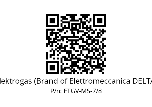  VMR7-3 Elektrogas (Brand of Elettromeccanica DELTA) ETGV-MS-7/8