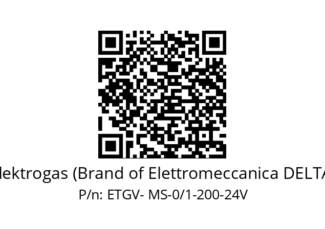  VMR/L 02/12/0-2/1-2 Elektrogas (Brand of Elettromeccanica DELTA) ETGV- MS-0/1-200-24V