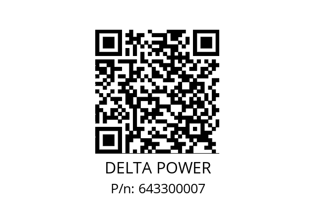   DELTA POWER 643300007