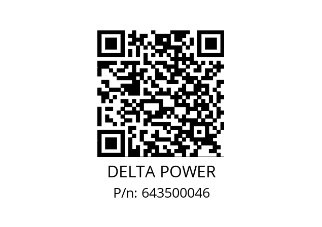   DELTA POWER 643500046