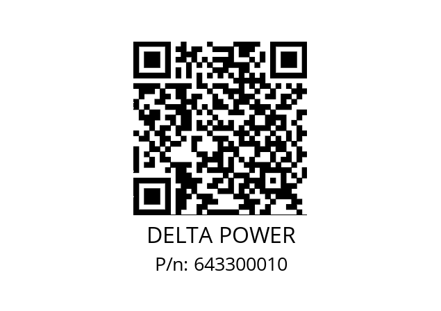   DELTA POWER 643300010