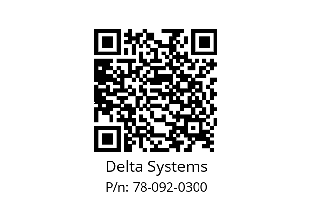   Delta Systems 78-092-0300