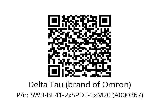   Delta Tau (brand of Omron) SWB-BE41-2xSPDT-1xM20 (A000367)