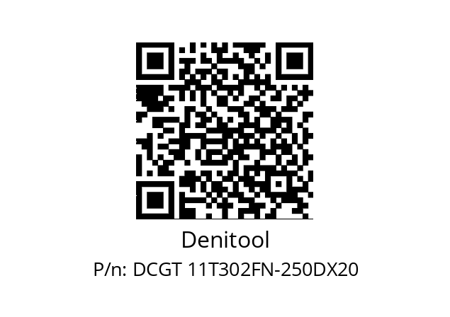   Denitool DCGT 11T302FN-250DX20