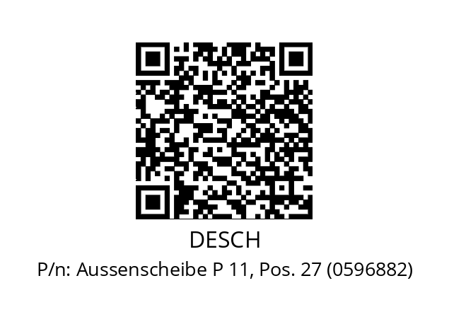   DESCH Aussenscheibe P 11, Pos. 27 (0596882)