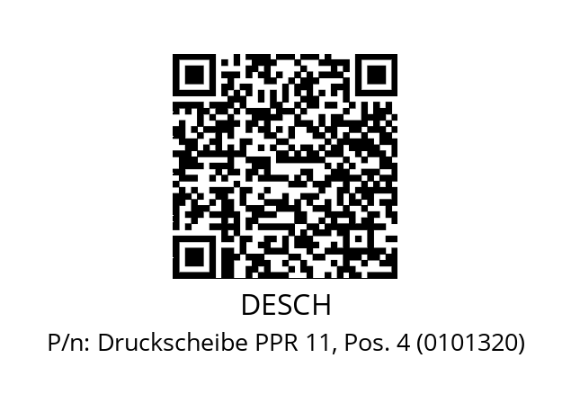   DESCH Druckscheibe PPR 11, Pos. 4 (0101320)