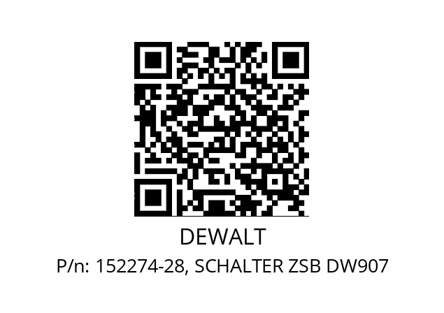   DEWALT 152274-28, SCHALTER ZSB DW907