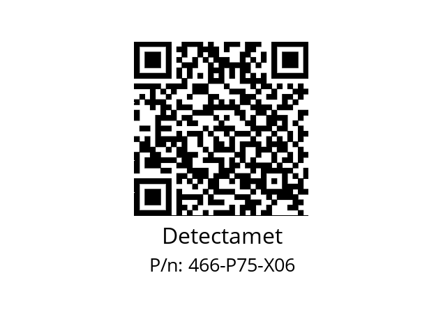  466-P75-X06 Detectamet 466-P75-X06