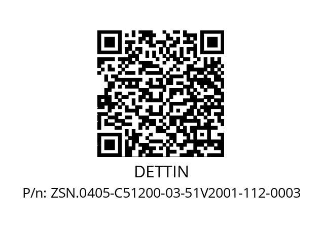   DETTIN ZSN.0405-C51200-03-51V2001-112-0003