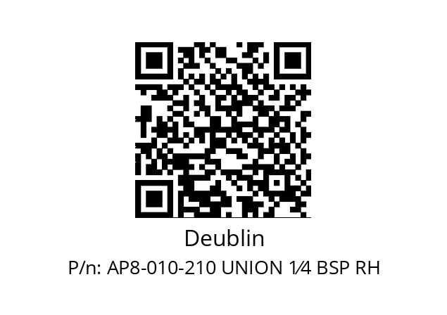   Deublin AP8-010-210 UNION 1⁄4 BSP RH