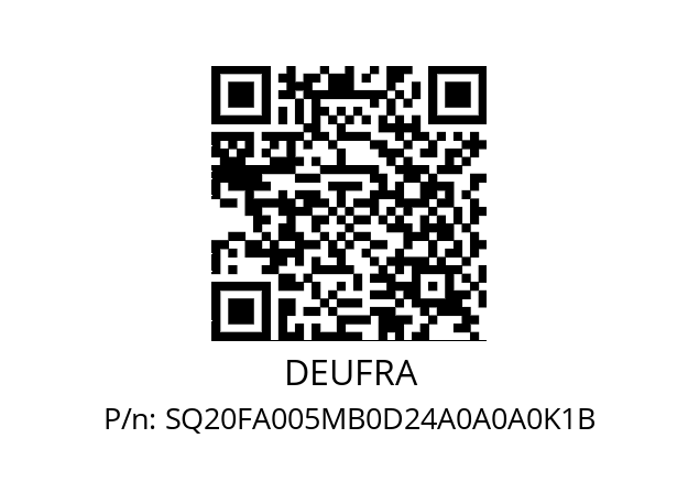   DEUFRA SQ20FA005MB0D24A0A0A0K1B