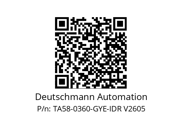   Deutschmann Automation TA58-0360-GYE-IDR V2605