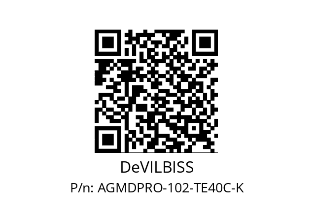   DeVILBISS AGMDPRO-102-TE40C-K