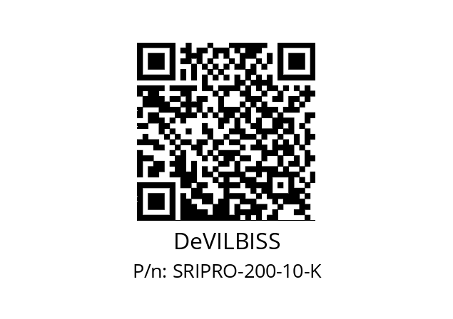   DeVILBISS SRIPRO-200-10-K