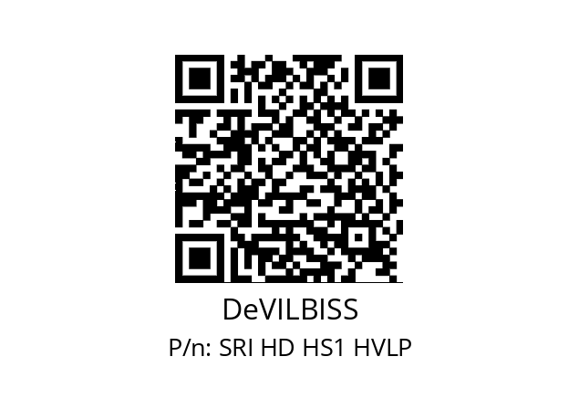   DeVILBISS SRI HD HS1 HVLP