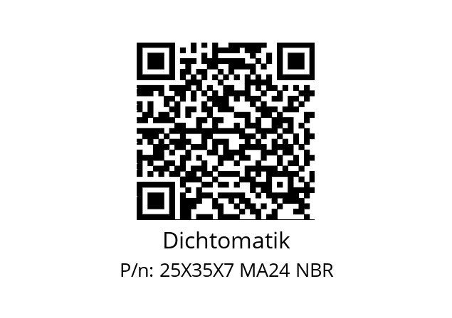   Dichtomatik 25X35X7 MA24 NBR