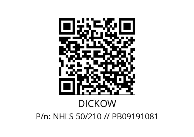   DICKOW NHLS 50/210 // PB09191081