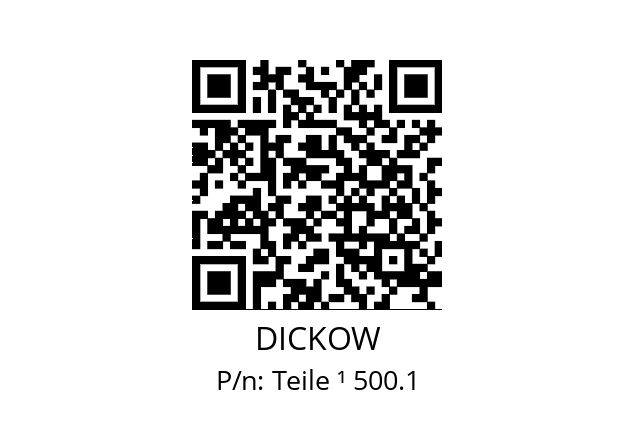   DICKOW Teile ¹ 500.1