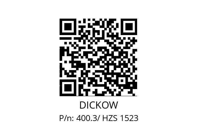   DICKOW 400.3/ HZS 1523