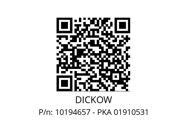   DICKOW 10194657 - PKA 01910531