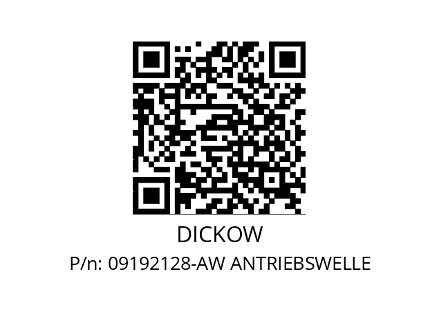   DICKOW 09192128-AW ANTRIEBSWELLE